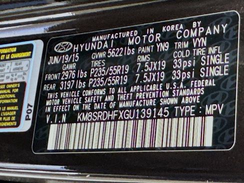Used 2016 Hyundai Santa Fe Limited w/ Option Group 04 AWD/4WD image 39