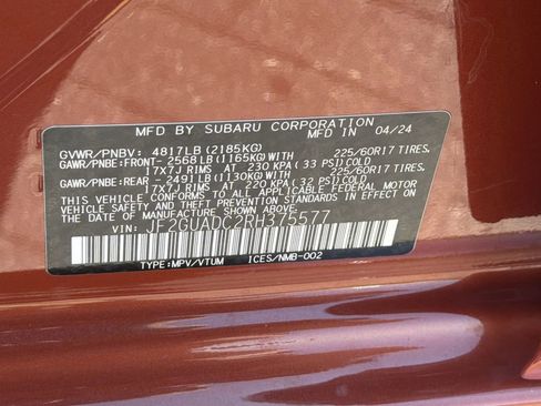 Certified 2024 Subaru Crosstrek 2.0i Premium AWD/4WD image 28
