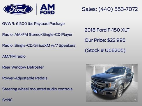 Used 2018 Ford F150 XLT w/ Equipment Group 302A Luxury AWD/4WD image 31