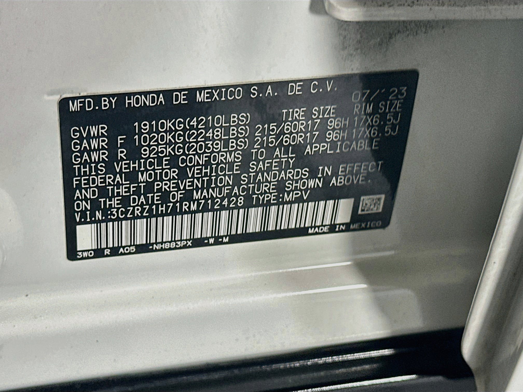 Used 2024 Honda HR-V EX-L image 12