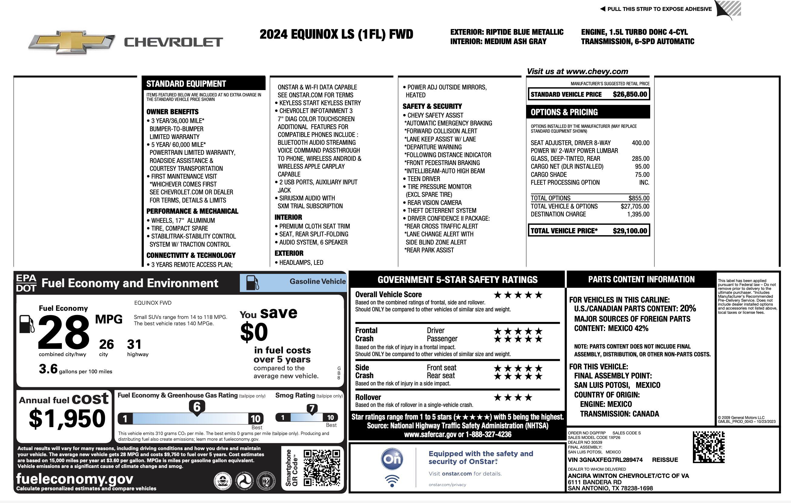 Used 2024 Chevrolet Equinox LS FWD image 4
