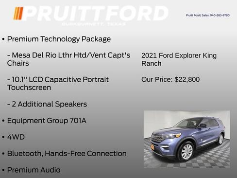 Used 2021 Ford Explorer King Ranch w/ Premium Technology Package AWD/4WD image 7