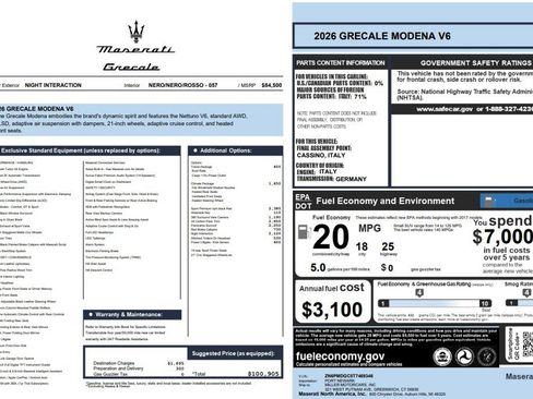 New 2026 Maserati Grecale Modena AWD/4WD image 25