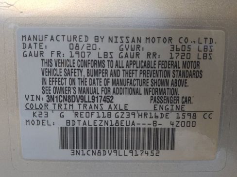 Used 2020 Nissan Versa S FWD image 33