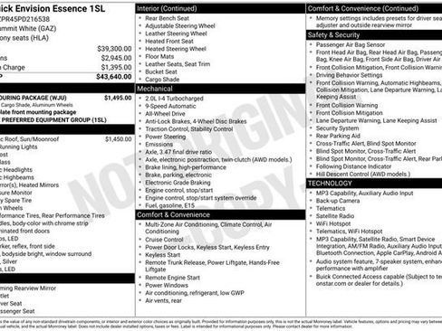 Used 2023 Buick Envision Essence w/ Sport Touring Package image 7