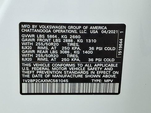 Used 2021 Volkswagen Atlas SEL image 30