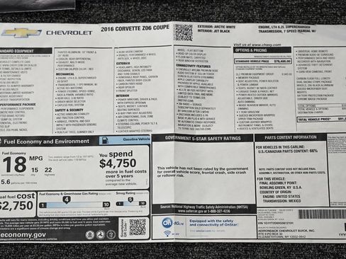 Used 2016 Chevrolet Corvette Z06 w/ 3LZ Preferred Equipment Group image 25