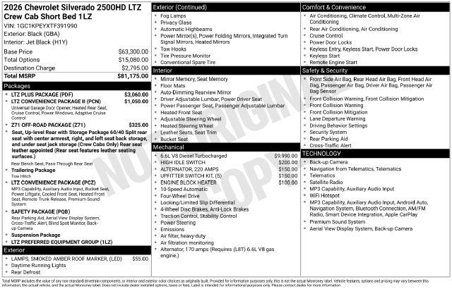 New 2026 Chevrolet Silverado 2500 LTZ w/ LTZ Plus Package AWD/4WD image 25