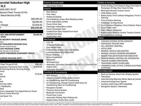 Certified 2025 Chevrolet Suburban High Country AWD/4WD image 53