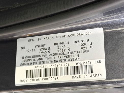 Used 2015 MAZDA MAZDA6 Touring FWD image 12