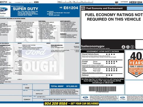 Used 2017 Ford F250 Lariat w/ Lariat Ultimate Package AWD/4WD image 2