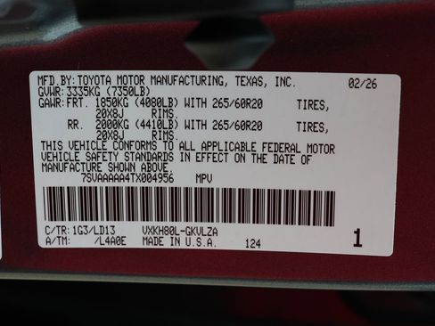 New 2026 Toyota Sequoia Limited image 33