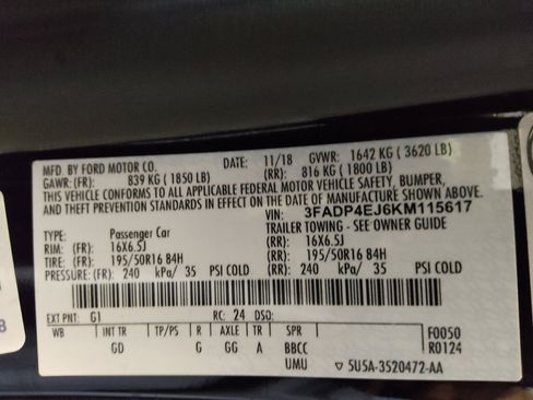 Used 2019 Ford Fiesta SE w/ Equipment Group 201A FWD image 33