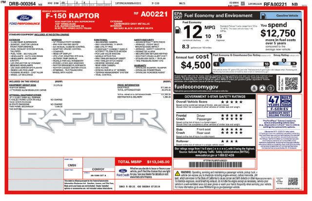 Certified 2024 Ford F150 Raptor w/ Equipment Group 803A Raptor R AWD/4WD image 6