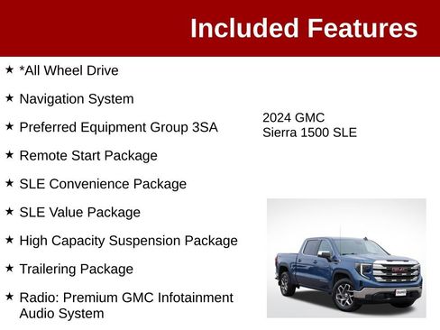Used 2024 GMC Sierra 1500 SLE AWD/4WD image 3