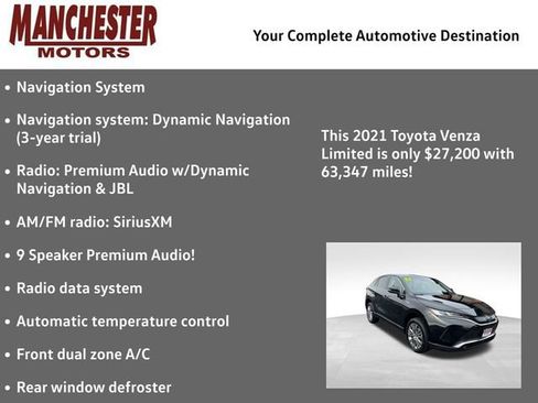 Used 2021 Toyota Venza Limited image 2