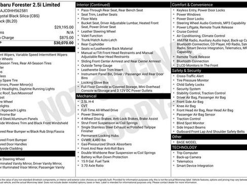 Used 2017 Subaru Forester 2.5i Limited image 2