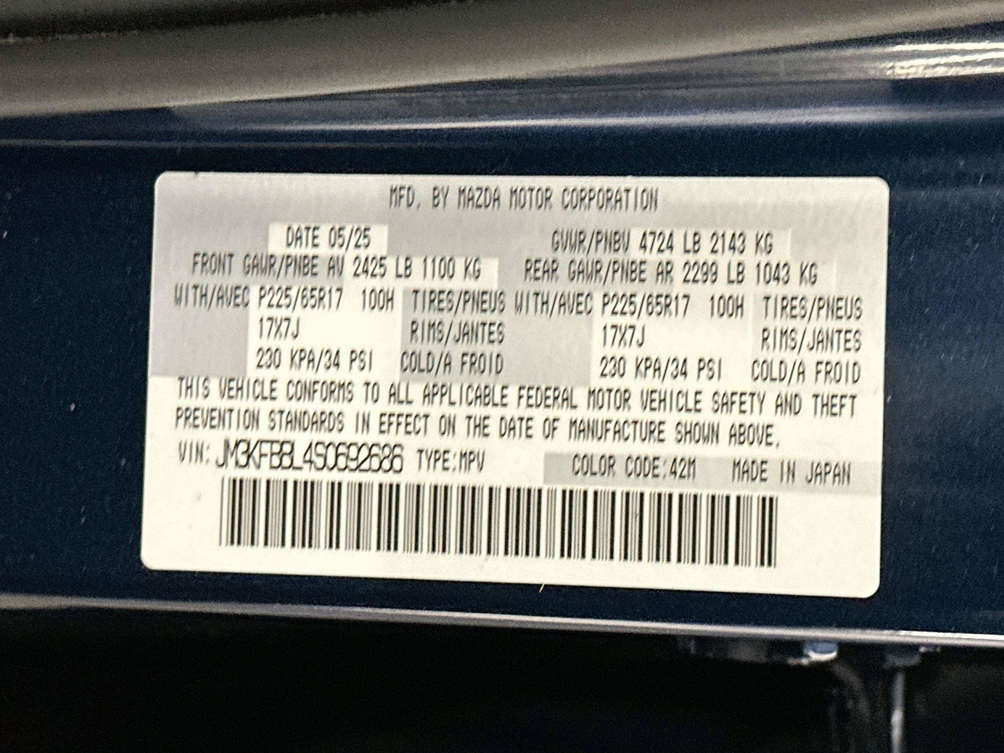 Used 2025 MAZDA CX-5 AWD 2.5 S w/ Select Package image 12