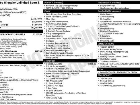 Used 2021 Jeep Wrangler Unlimited Sport image 3