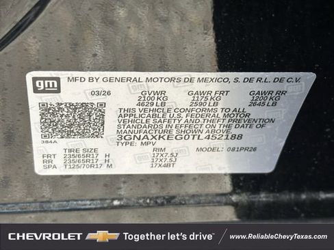 New 2026 Chevrolet Equinox ACTIV w/ LPO, Floor Liner Package FWD image 27
