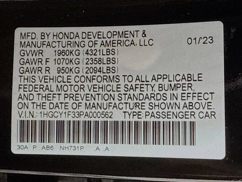 Certified 2023 Honda Accord EX image 41