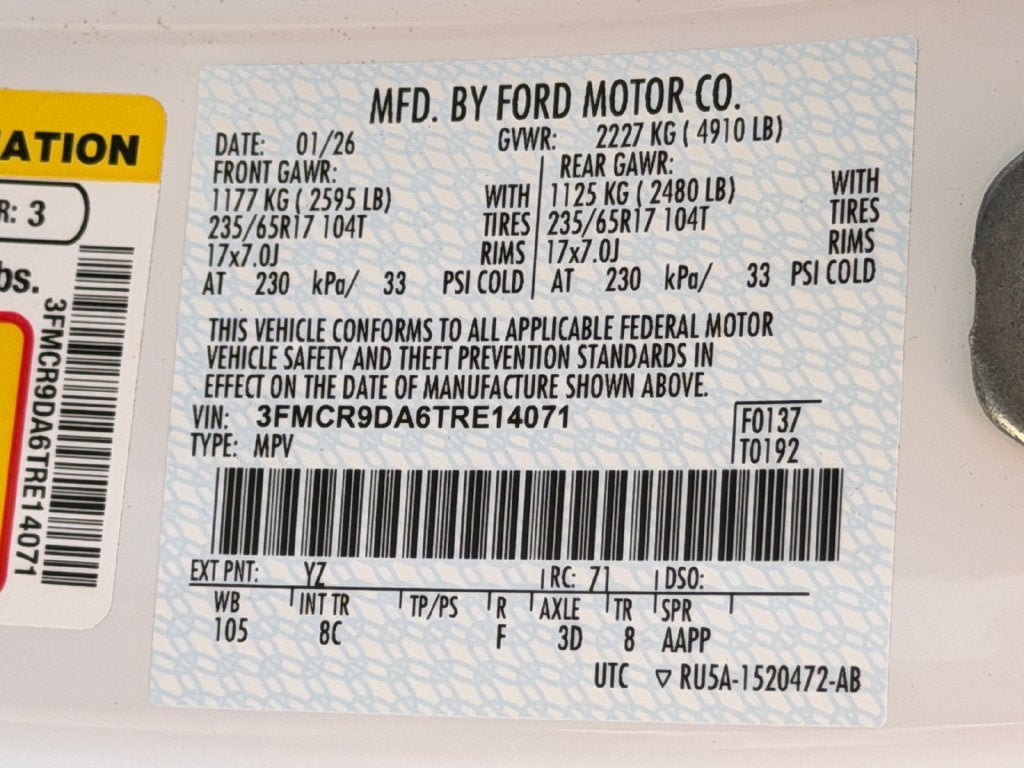 Used 2026 Ford Bronco Sport Badlands w/ Sasquatch Badlands Package AWD/4WD image 36