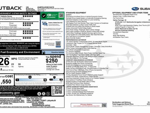 Used 2021 Subaru Outback Onyx Edition XT image 8