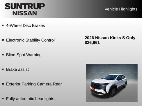 Used 2026 Nissan Kicks S FWD image 30