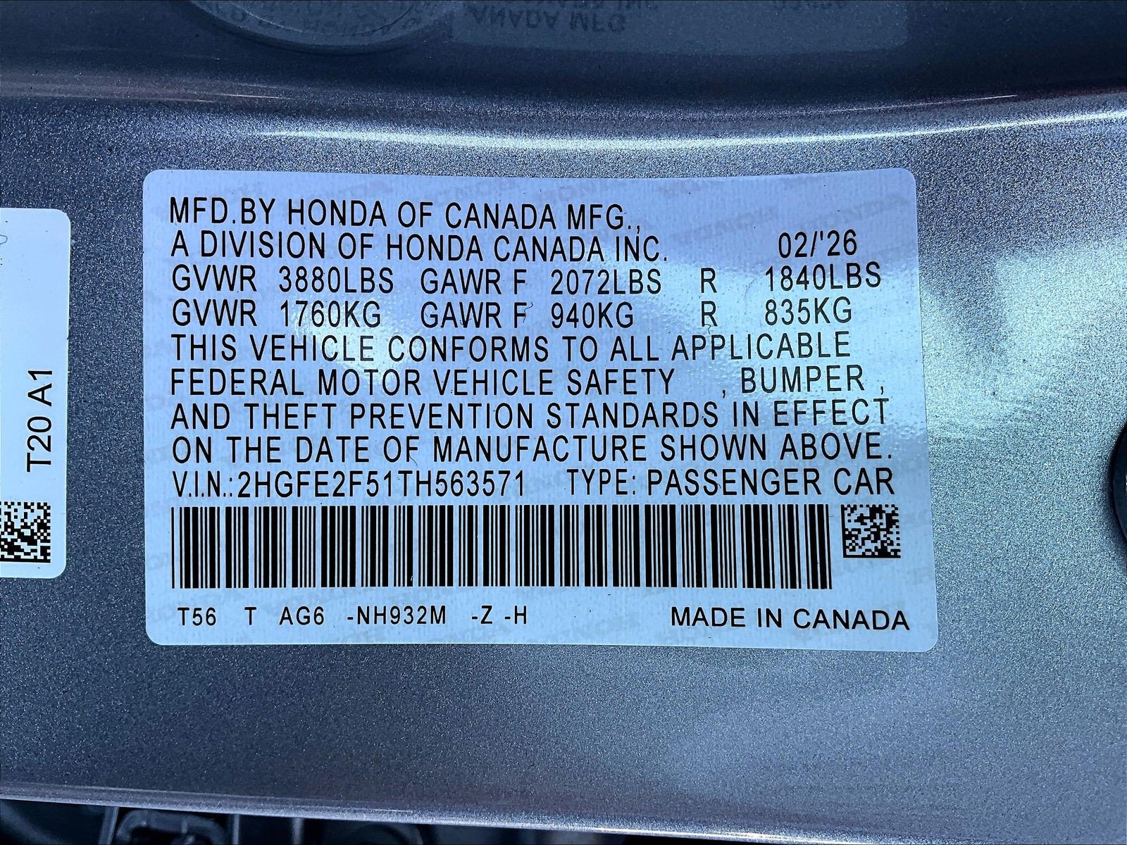 Certified 2026 Honda Civic Sport image 18