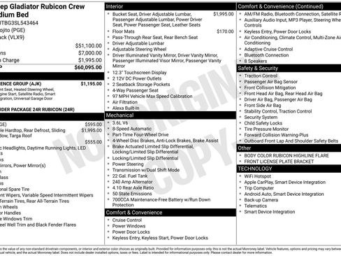 New 2025 Jeep Gladiator Rubicon w/ Convenience Group image 41