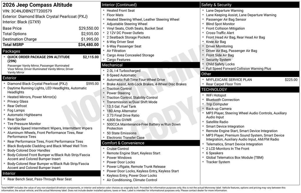 New 2026 Jeep Compass Latitude AWD/4WD image 45