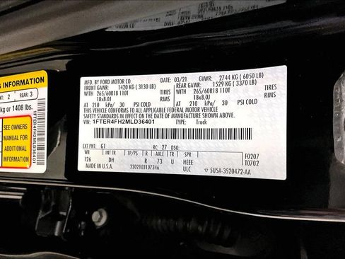 Used 2021 Ford Ranger Lariat w/ Equipment Group 501A High AWD/4WD image 20