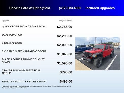 Used 2020 Jeep Wrangler Unlimited Rubicon w/ Quick Order Package 28Y Recon AWD/4WD image 5