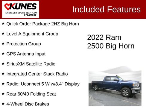Used 2022 RAM 2500 Big Horn w/ Level A Equipment Group AWD/4WD image 3