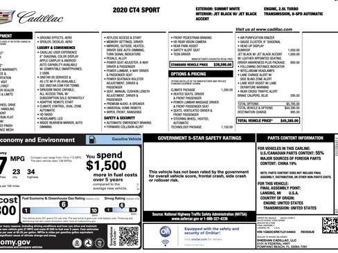 Used 2020 Cadillac CT4 Sport w/ Climate Package image 5