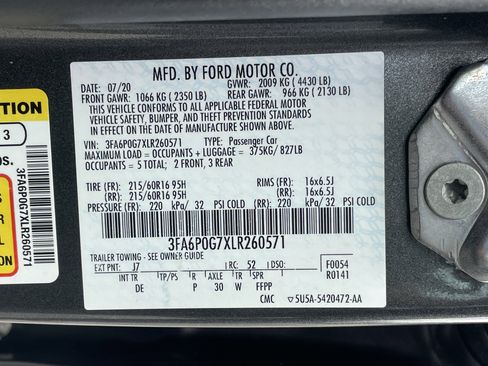 Used 2020 Ford Fusion S image 8