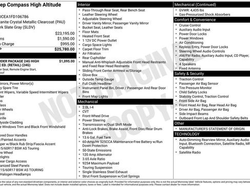 Used 2015 Jeep Compass High Altitude FWD image 9
