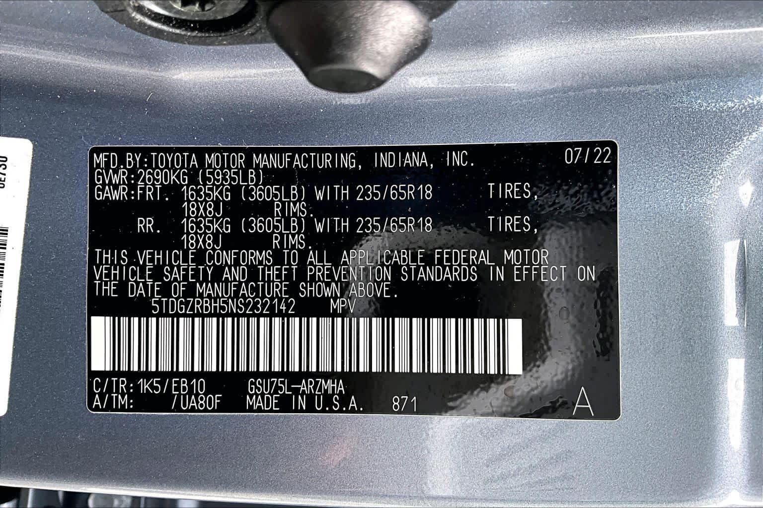 Used 2022 Toyota Highlander XLE AWD/4WD image 37