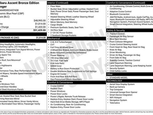 Certified 2025 Subaru Ascent Bronze Edition w/ Popular Package #2 image 36