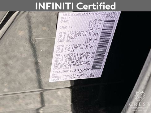 Certified 2026 INFINITI QX60 Autograph w/ Dark Cargo Package image 33