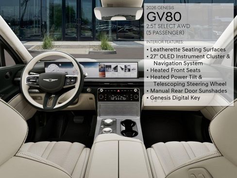 New 2026 Genesis GV80 2.5T Select AWD/4WD image 15
