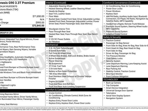 Used 2019 Genesis G90 3.3T Premium image 10