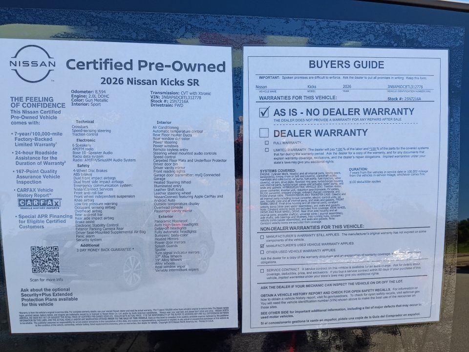 Used 2026 Nissan Kicks SR w/ SR Premium Package FWD image 34
