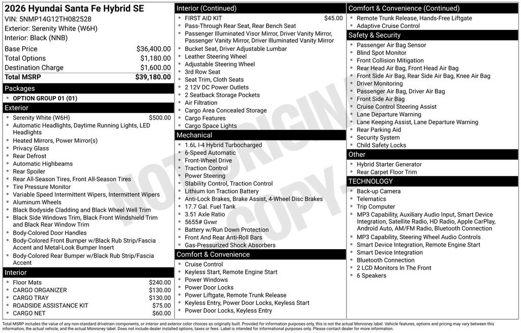 Certified 2026 Hyundai Santa Fe SE FWD image 31