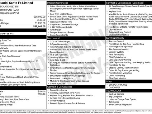 Used 2019 Hyundai Santa Fe Limited image 3