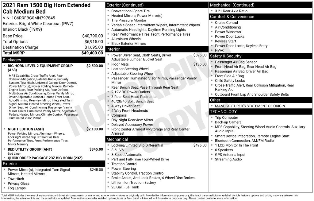 Used 2021 RAM 1500 Big Horn AWD/4WD image 39