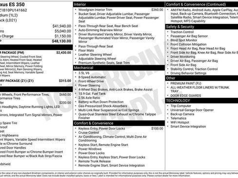 Used 2023 Lexus ES 350 w/ Premium Package image 16