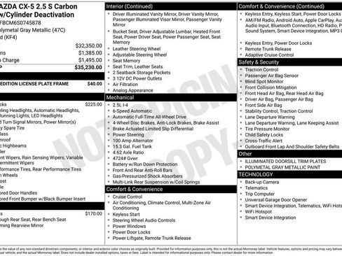 New 2025 MAZDA CX-5 Carbon Edition image 36