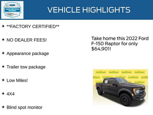 Used 2022 Ford F150 Raptor w/ Equipment Group 801A High AWD/4WD image 12