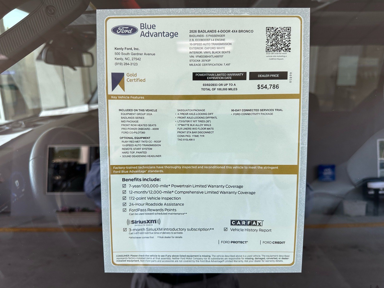 Used 2026 Ford Bronco Badlands w/ Sasquatch Package AWD/4WD image 5